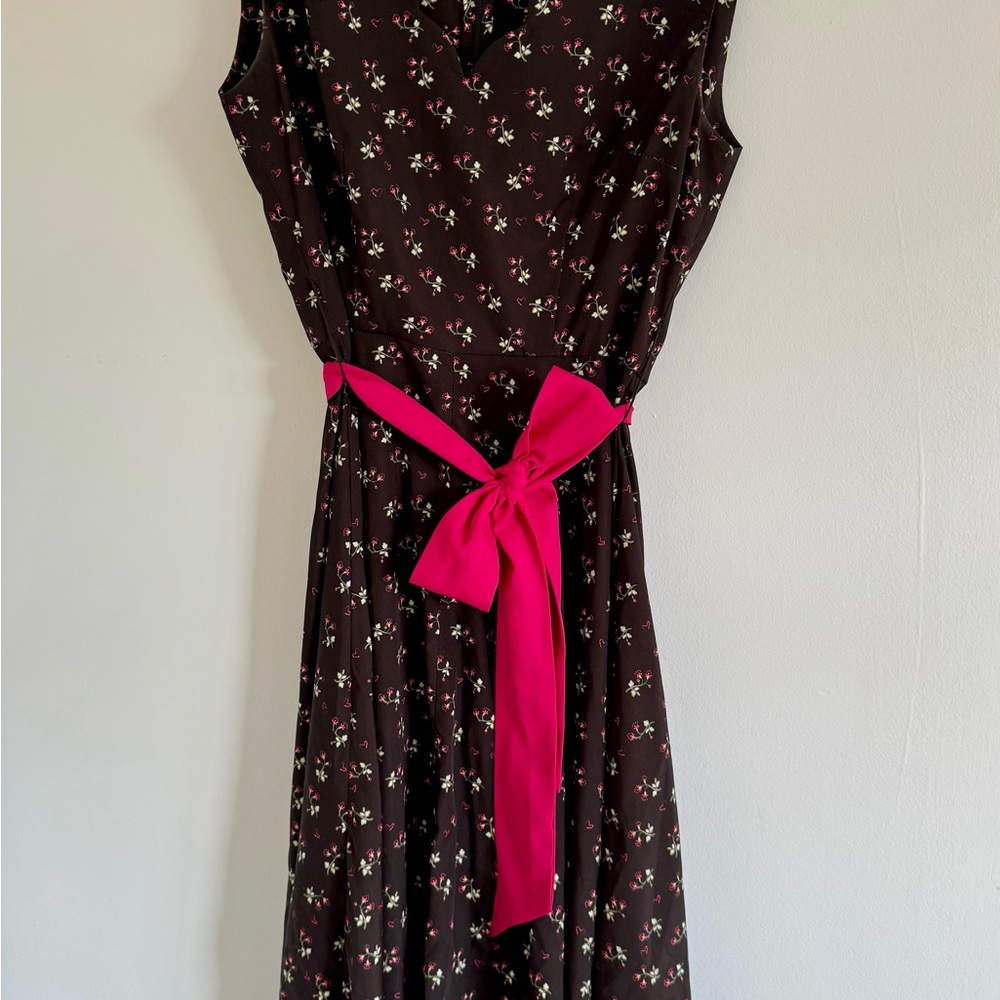 Unique Vintage Sweetheart Floral Hearts Dress Medium - Picture 4 of 5